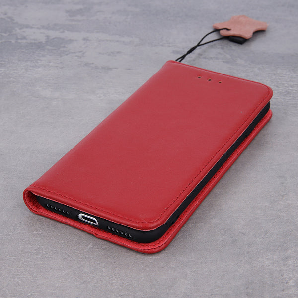 Genuine Leather Smart Pro case for Xiaomi Redmi 10 / Redmi 10 2022 / Redmi Note 11 4G (China) maroon