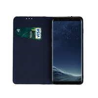 Genuine Leather Smart Pro case for iPhone 13 Pro 6,1&quot; navy blue
