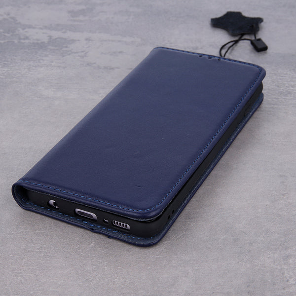 Geniune Leather Smart Pro case for Samsung Galaxy S22 navy blue