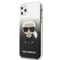 Karl Lagerfeld case for iPhone 11 Pro Max KLHCN65TRDFKBK black hard case Gradient Iconic Karl