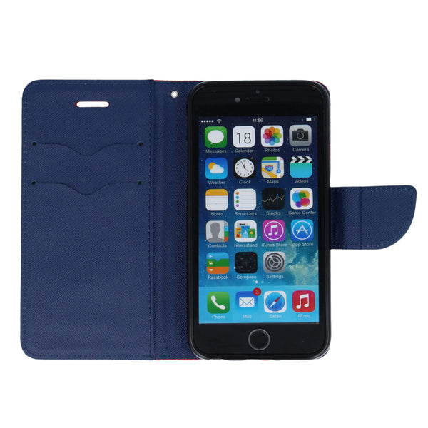 Smart Fancy case for Samsung Galaxy S22 red-navy blue