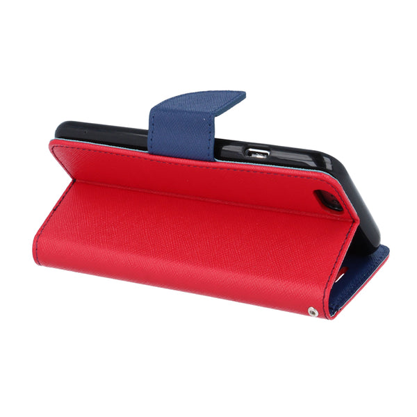 Smart Fancy case for Samsung Galaxy S22 red-navy blue