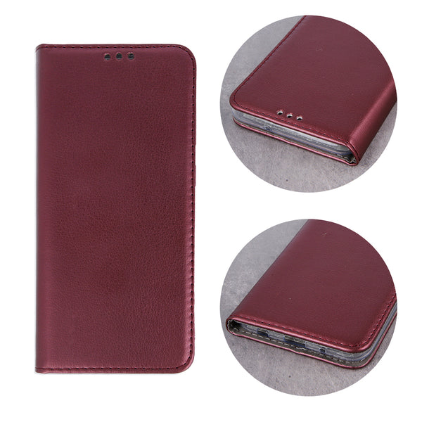 Smart Magnetic case for Xiaomi 12 5G / 12X 5G / 12S 5G burgundy