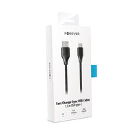 Forever Core Classic cable USB - USB-C 1,5 m 3A black