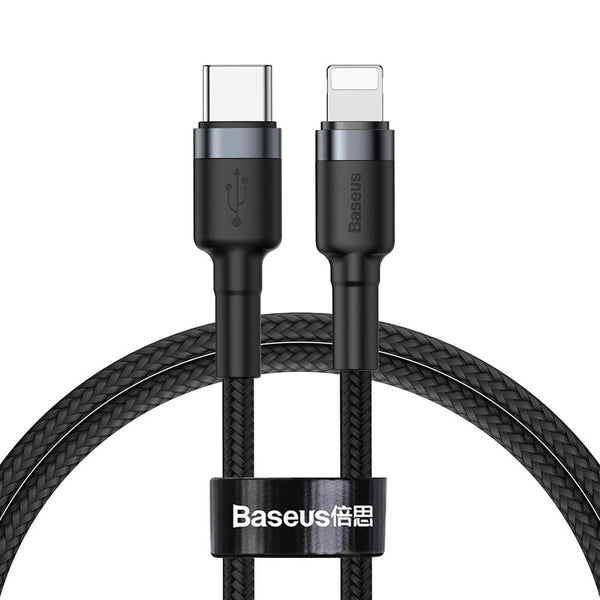 Baseus cable Cafule PD USB-C - Lightning 1,0 m gray-black 18W