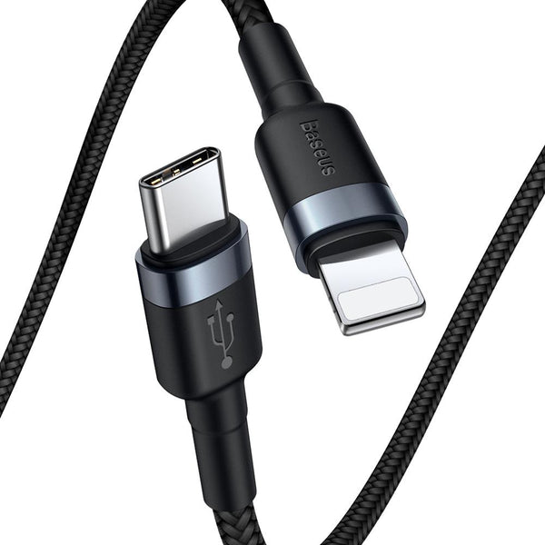 Baseus cable Cafule PD USB-C - Lightning 1,0 m gray-black 18W