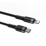 Baseus cable Cafule PD USB-C - Lightning 1,0 m gray-black 18W