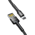 Baseus cable Cafule USB - Lightning 2,0 m 1,5A gray-black double side USB