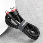 Baseus cable Cafule USB - microUSB 3,0 m 1,5A red-black