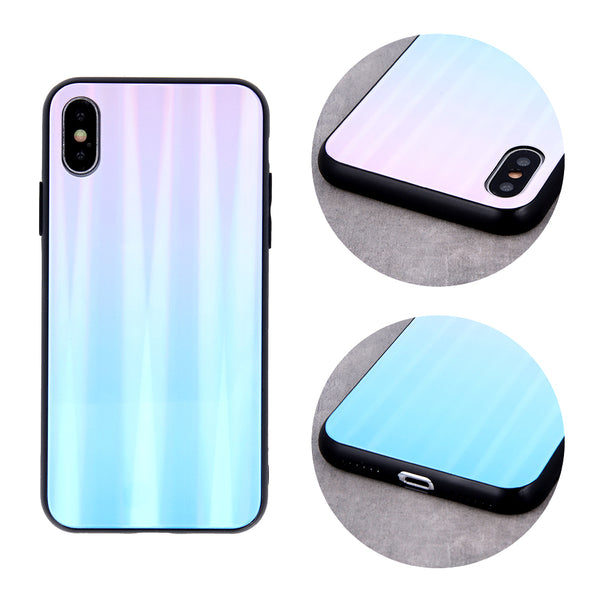 Aurora Glass case for Xiaomi Redmi 9T / Poco M3 blue- pink