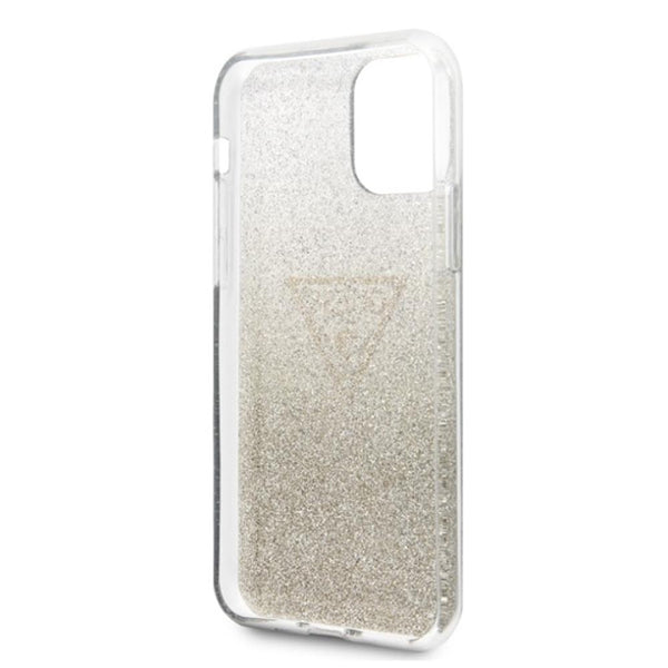 Guess case for iPhone 11 Pro Max GUHCN65SGTLGO gold hard case Glitter Triangle