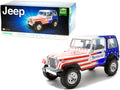 1982 Jeep CJ-7 \"Santini Air\" with American Flag Graphics 1/18 Diecast Model Car by Greenlight