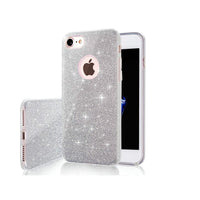 Glitter 3in1 case for Samsung A22 4G silver