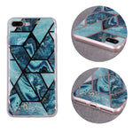 Geometric Marmur Case for Samsung Galaxy A02S dark blue