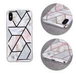 Geometric Marmur Case for iPhone 11 Pro pink