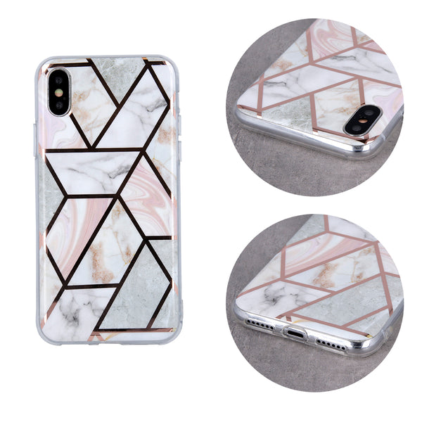 Geometric Marmur Case for Samsung Galaxy A72 4G / A72 5G pink