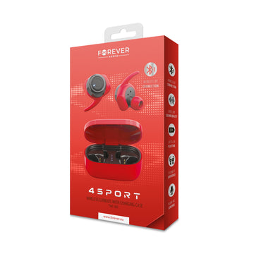 Forever Bluetooth earphones 4Sport TWE-300 red