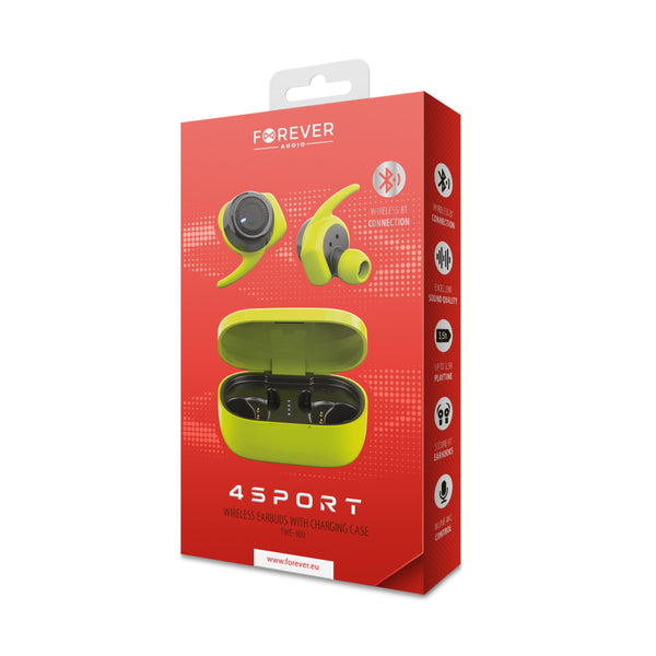 Forever Bluetooth earphones 4Sport TWE-300 green