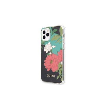 Guess case for iPhone 11 Pro Max GUHCN65IMLFL01 black hard case Flower Collection
