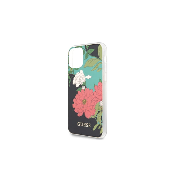 Guess case for iPhone 11 Pro Max GUHCN65IMLFL01 black hard case Flower Collection