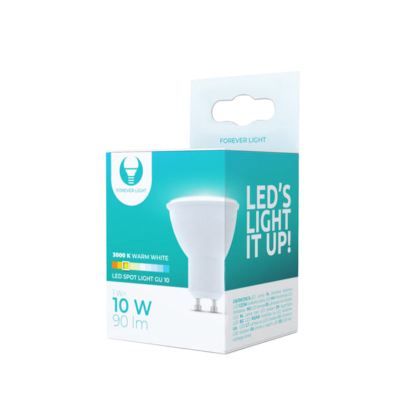 LED bulb GU10 1W 230V 3000K 90lm Forever Light