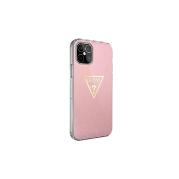 Guess case for iPhone 12 Mini 5,4&quot; GUHCP12SPCUMPTPI pink hard case Metallic Collection