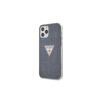 Guess case for iPhone 12 / 12 Pro 6,1&quot; GUHCP12MPCUJULDB dark blue hard case Triangle Collection