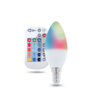 LED Bulb E14 C37 RGB + White 5W + RC Forever Light