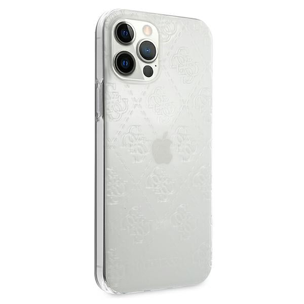 Guess case for iPhone 12 / 12 Pro 6,1&quot; GUHCP12M3D4GTR transparent hard case 4G 3D Pattern Collection