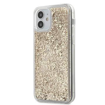 Guess case for iPhone 12 / 12 Pro 6,1&quot; GUHCP12MLG4GSLG gold hard case 4G Liquid Glitter