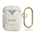 Guess case for AirPods GUACA2TPUCHWH white Gold Chain Collection