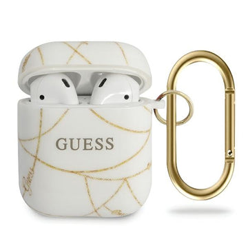 Guess case for AirPods GUACA2TPUCHWH white Gold Chain Collection
