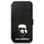 Karl Lagerfeld case for iPhone 12 / 12 Pro 6,1&quot; KLFLBKP12MIKMSBK black book case Saffiano Iconic Metal