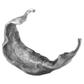 Large Silver Curled  Leaf Sculpture