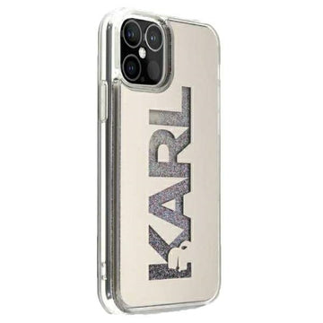Karl Lagerfeld case for iPhone 12 Pro Max 6,7&quot; KLHCP12LKLMLGR silver hard case Mirror Liquid Glitter Karl