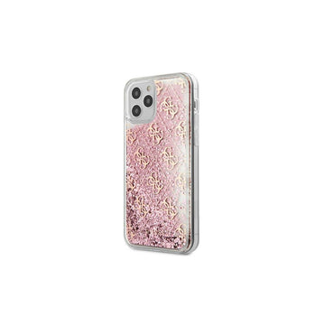 Guess case for iPhone 12 / 12 Pro 6,1&quot; GUHCP12MLG4GSPG pink hard case 4G Liquid Glitter