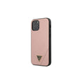 Guess case for iPhone 12 Pro Max 6,7&quot; GUHCP12LVSATMLPI pink hard case Saffiano