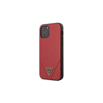 Guess case for iPhone 12 Pro Max 6,7&quot; GUHCP12LVSATMLRE red hard case Saffiano