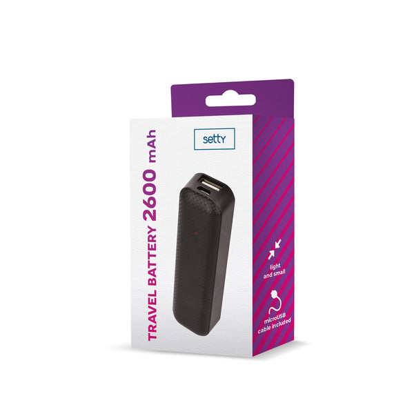 Setty power bank 2600 mAh mini black