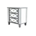 Paloma Collection Mirrored Three Drawer Bedside