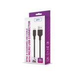 Setty cable USB - microUSB 1,0 m 3A black