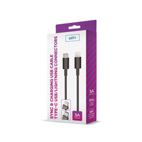 Setty cable USB-C - Lightning 1,0 m 3A black