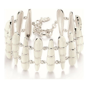 Ladies'Bracelet Folli Follie 3B0F056W White Silver (18 cm)