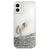 Guess case for iPhone 12 Pro Max 6,7&quot; GUHCP12LGLVSSI silver hard case Glitter Vintage Script