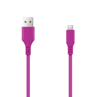 Setty cable USB- microUSB 1,0 m 2A magenta