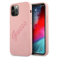 Guess case for iPhone 12 Pro Max 6,7&quot; GUHCP12LLSVSPI pink hard case Script Vintage