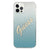 Guess case for iPhone 12 / 12 Pro 6,1&quot; GUHCP12MPCUGLSBL blue hard case Glitter Gradient Script