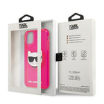 Karl Lagerfeld case for iPhone 12 Pro Max 6,7&quot; KLHCP12LCHTRP pink hard case Glitter Choupette Fluo