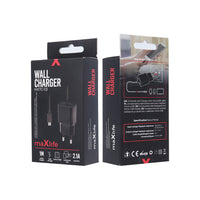 Maxlife MXTC-03 charger 2.1A black with microUSB cable 1 m