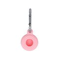 Silicone case with hook for AirTag pink